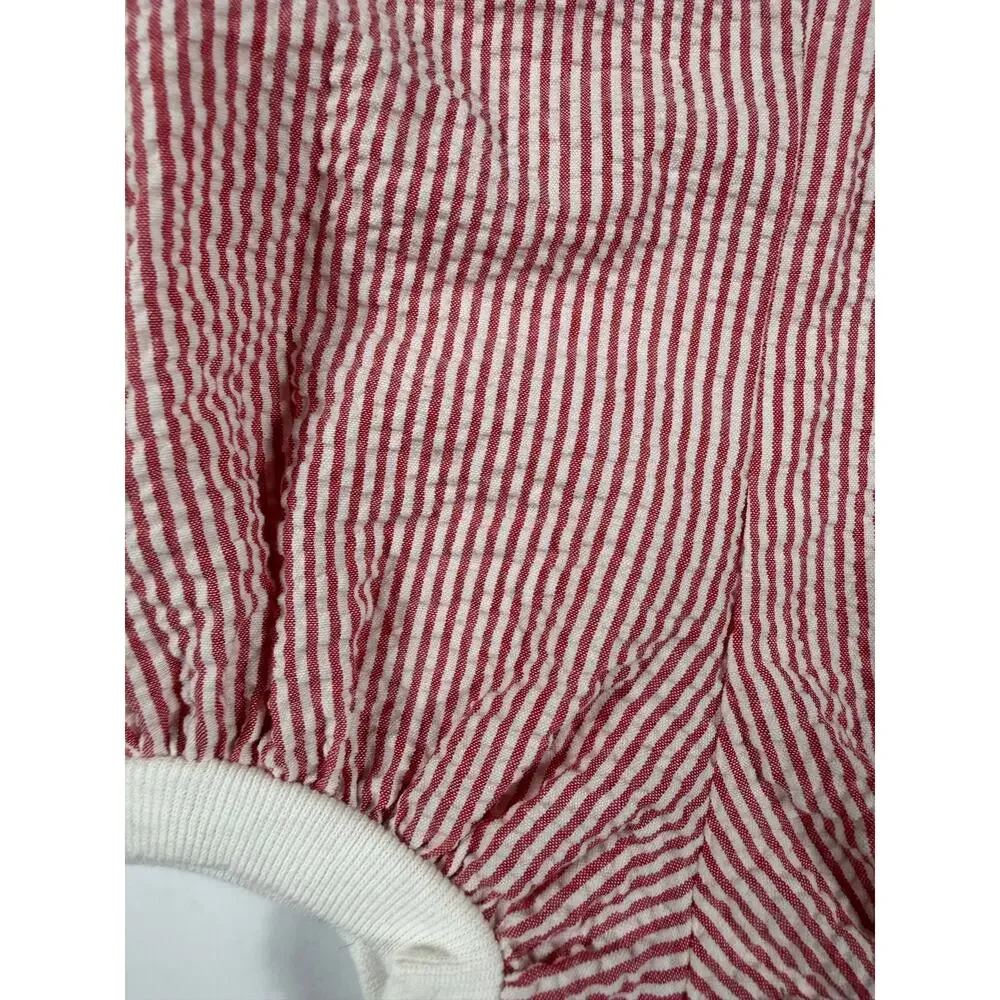 NEW The Bailey Boys USA Boat Seersucker Sailboat Bubble Romper Red 9 Months